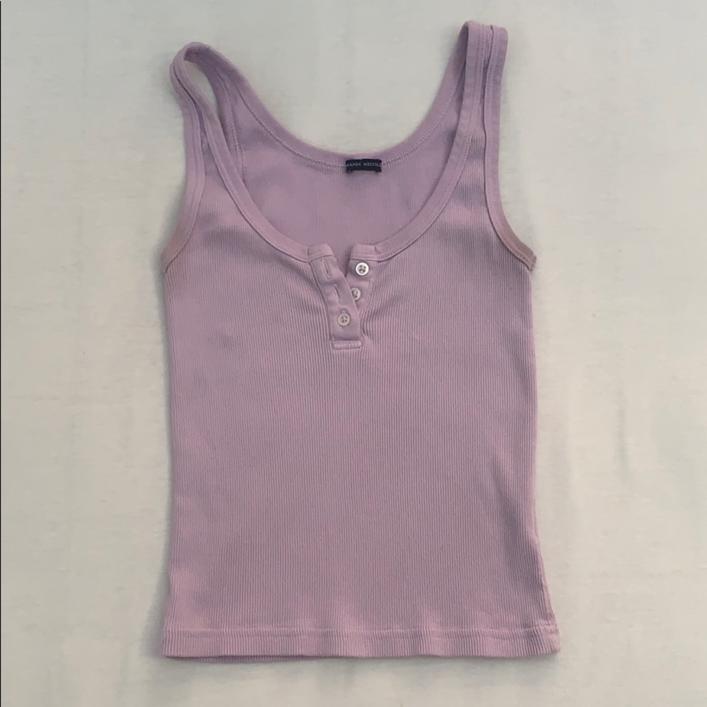 Brandy Melville Purple Dalis Button Tank